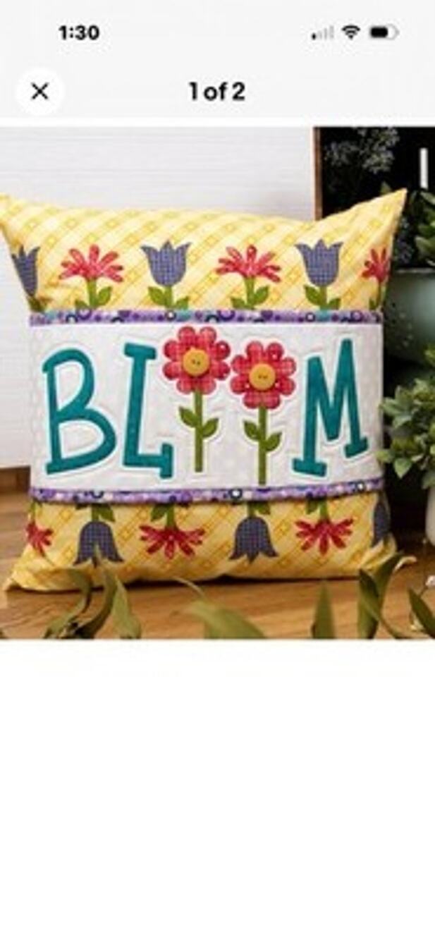 Whole Country Caboodle Bloom Pillow Wrap Cover Kit Applique Precut Fabric #493